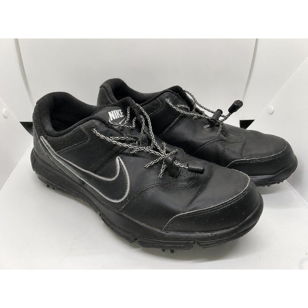 Nike Durasport 4 Golf Shoes Men's SZ 10.5 M Black/Silver Soft Spikes 844550-001